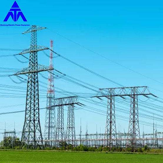 220 KV ஹாட் டிப் ஆங்கிள் கால்வனேற்றப்பட்ட எஃகு உயர் மின்னழுத்த மின்சார ஆற்றல் பரிமாற்ற வரி கோபுரம்