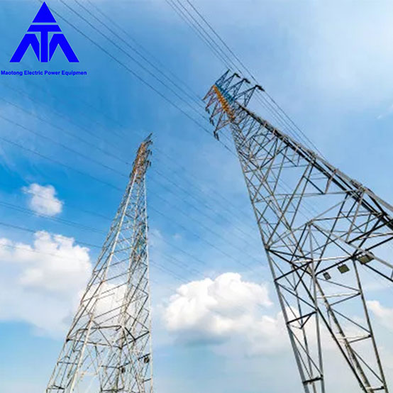 ஆங்கிள் கால்வனேற்றப்பட்ட 66KV எஃகு விநியோகம் மின்சார பவர் டவர்